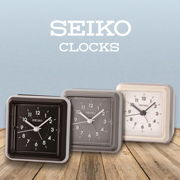 Seiko Ena Analog Quartz Tabletop Clock with Alarm Wayfair